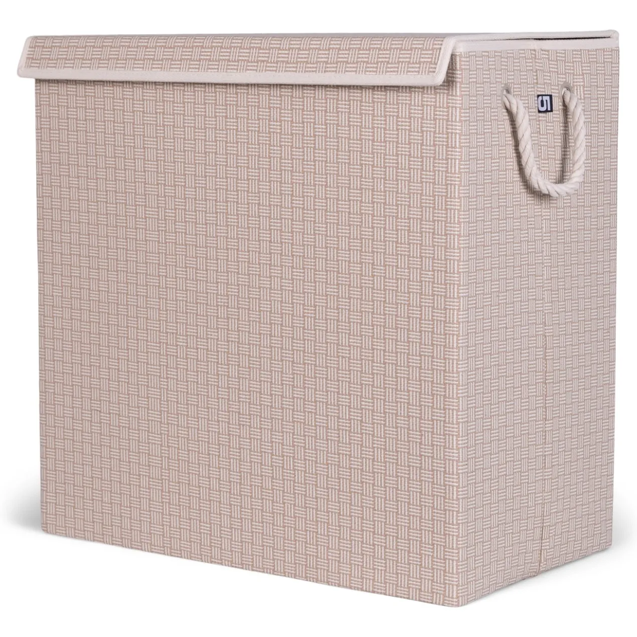 Wasmand rechthoek beige square XL 60x30 cm