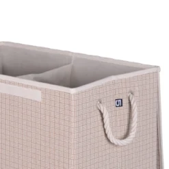 Wasmand rechthoek beige square XL 60x30 cm