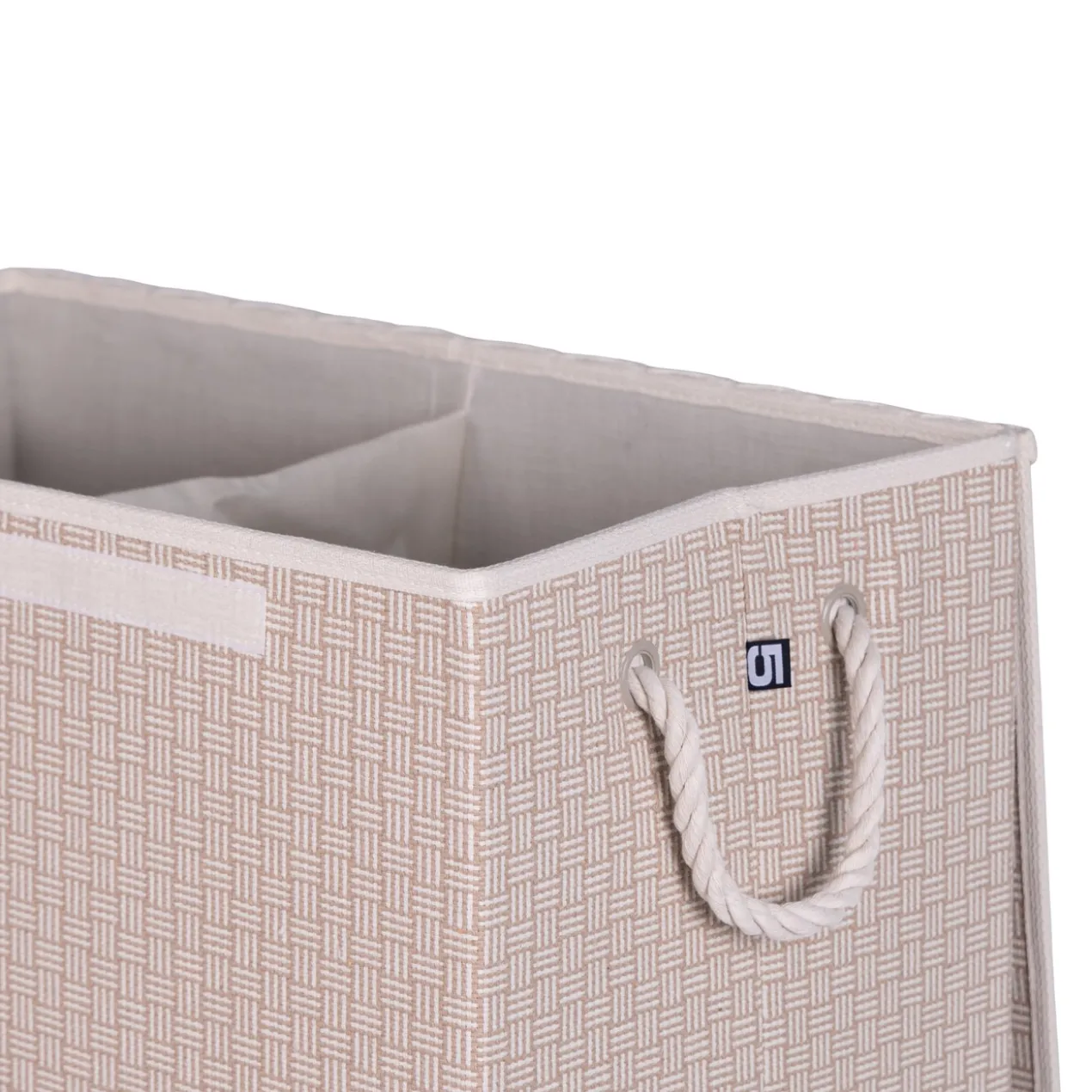 Wasmand rechthoek beige square XL 60x30 cm