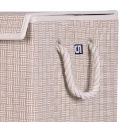 Wasmand rechthoek beige square XL 60x30 cm