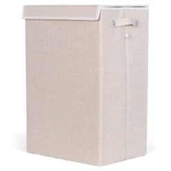 Wasmand rechthoek beige square 40x30 cm