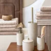 Wasmand rechthoek stripe brown