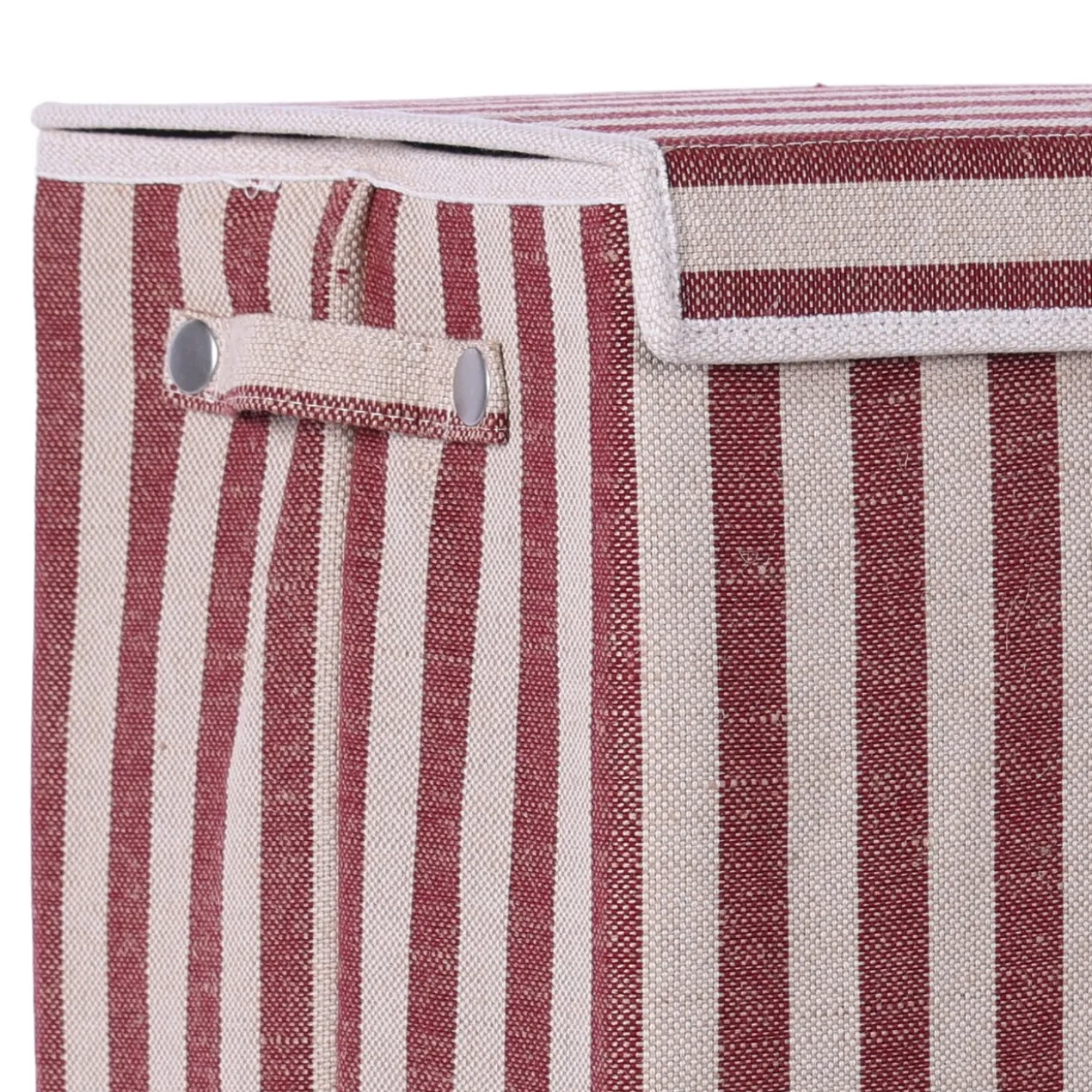 Wasmand rechthoek stripe burgundy