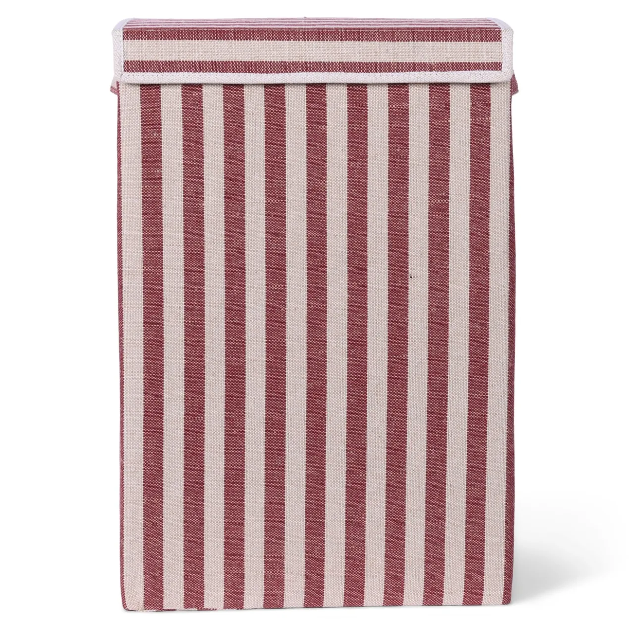 Wasmand rechthoek stripe burgundy
