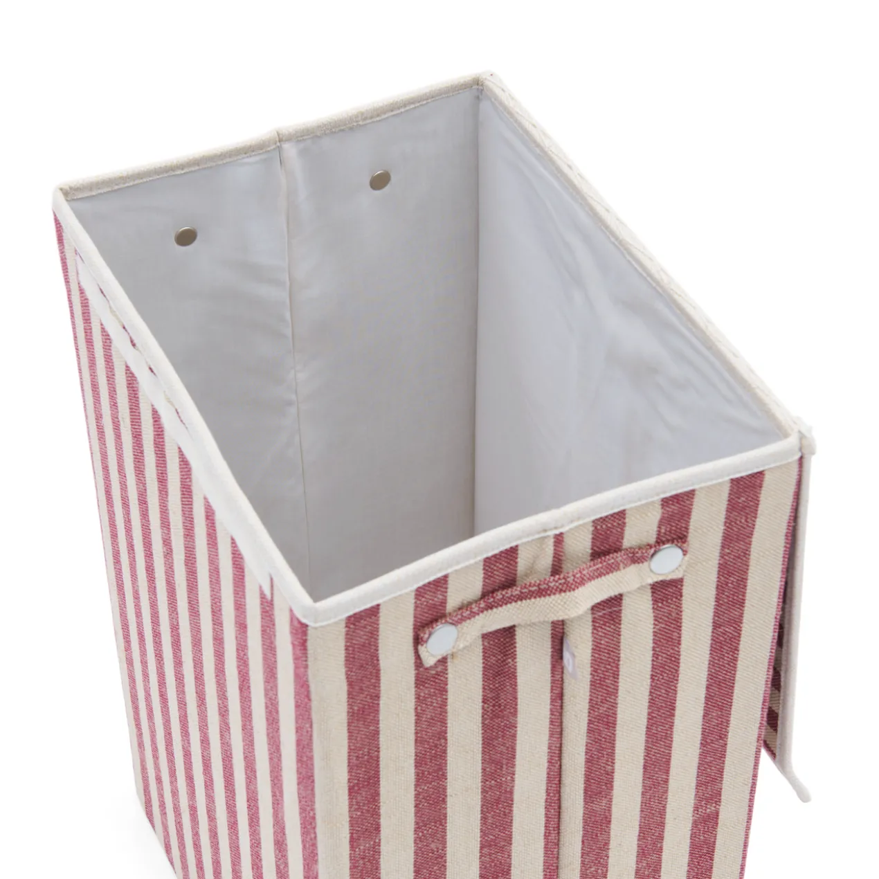 Wasmand rechthoek stripe burgundy