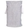 Wasmand Rond Stripe black/naturel Ø38 cm