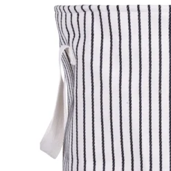 Wasmand Rond Stripe black/naturel Ø38 cm