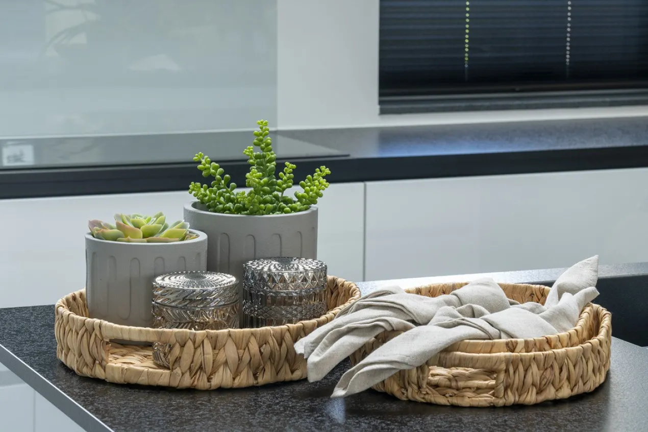Waterhyacint dienblad Joy - set van 3
