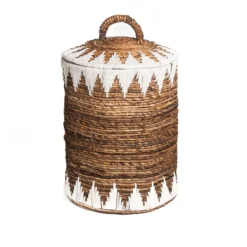 Waterhyacint mand Sekitar naturel/wit Large