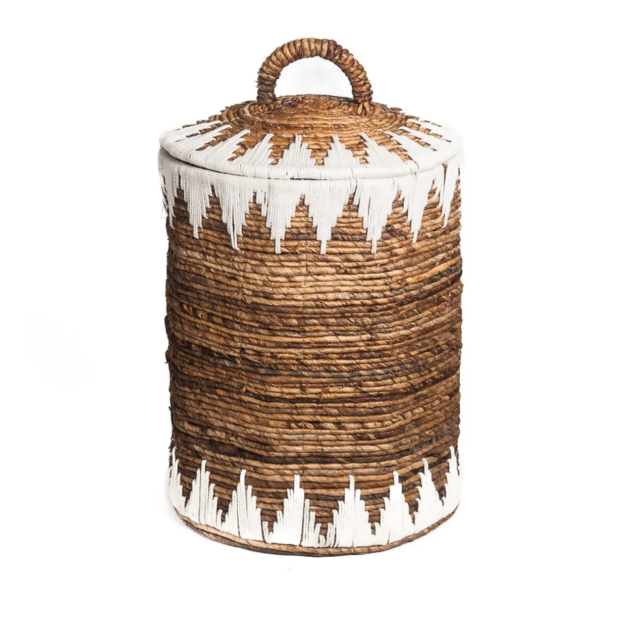 Waterhyacint mand Sekitar naturel/wit Large