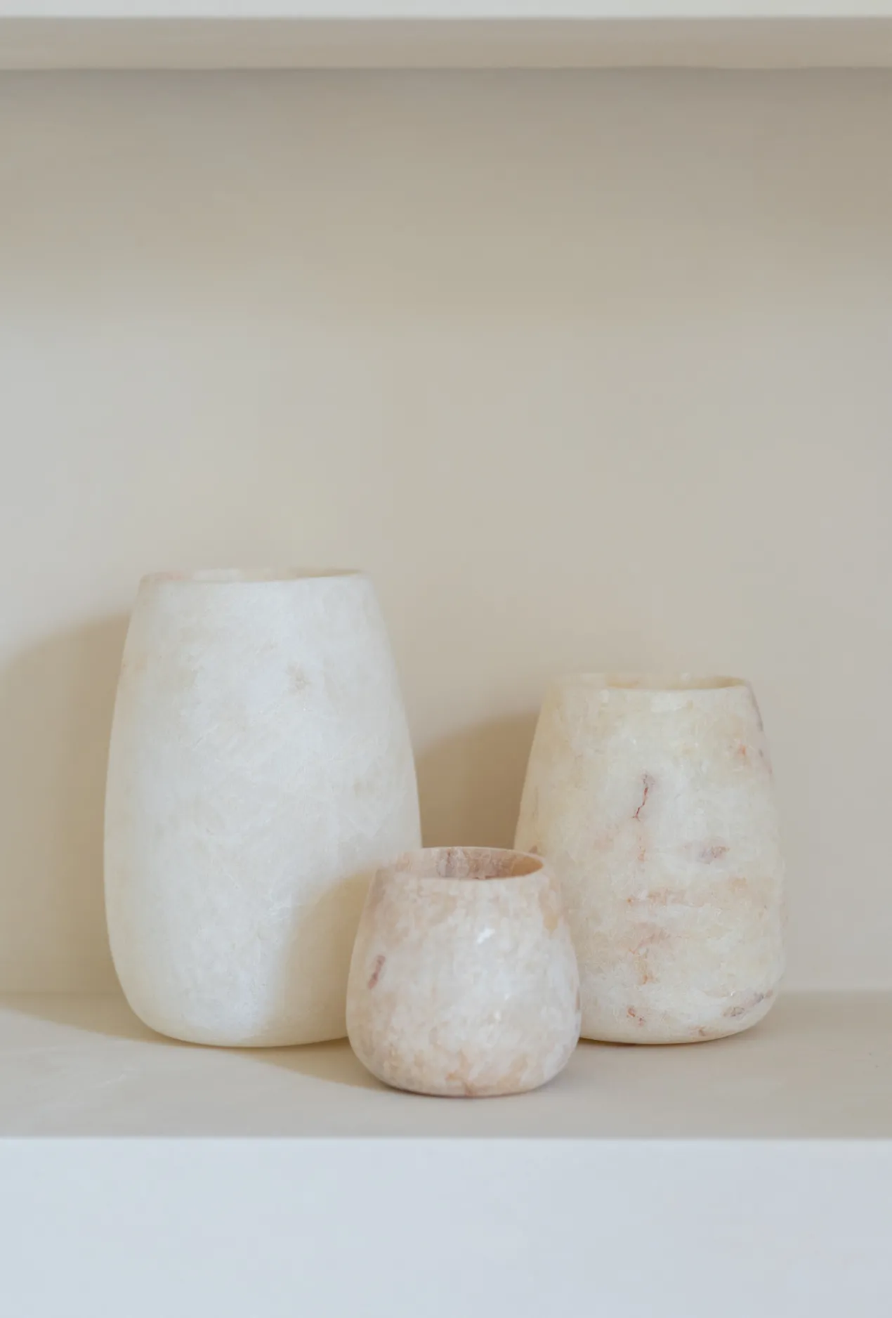 Waxinelichthouder Alabaster Ø10 cm