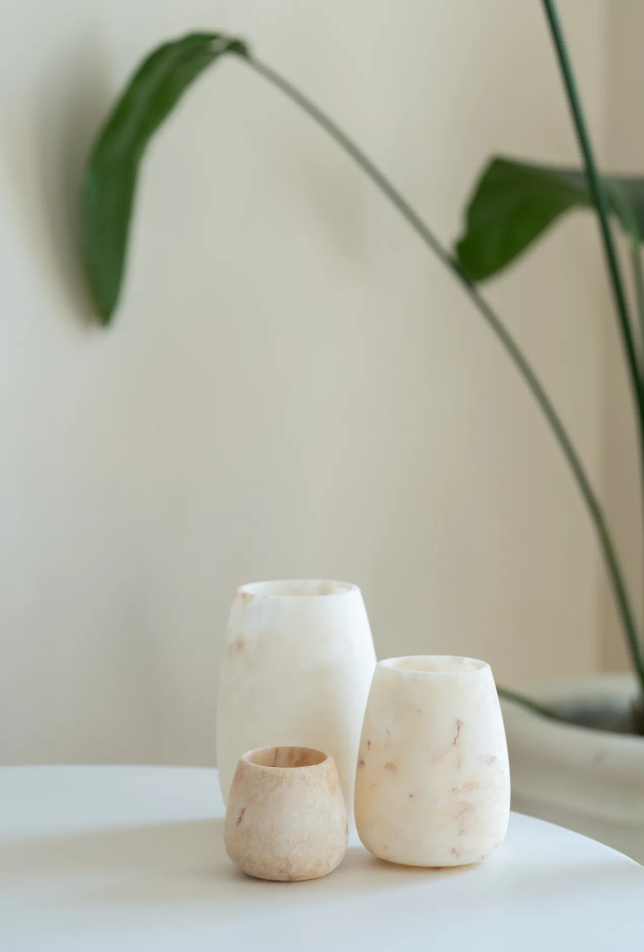 Waxinelichthouder Alabaster Ø10 cm