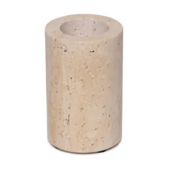 Waxinelichthouder cilinder Travertine L 6x10cm
