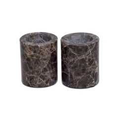 Waxinelichthouder cilinder Dark Emperador M 6x7cm