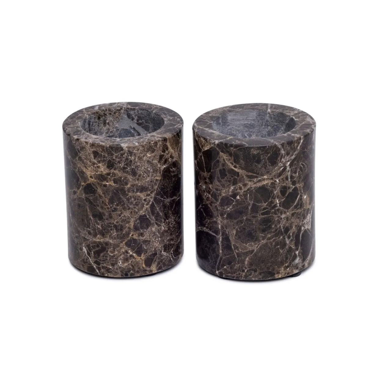 Waxinelichthouder cilinder Dark Emperador M 6x7cm