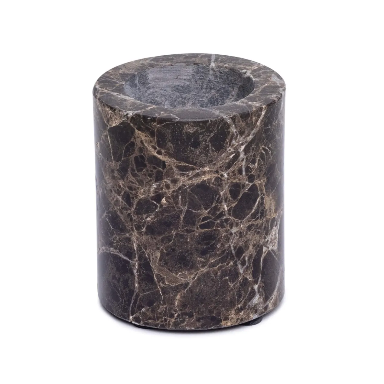 Waxinelichthouder cilinder Dark Emperador M 6x7cm