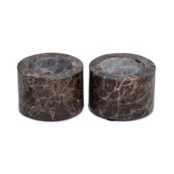 Waxinelichthouder cilinder Dark Emperador S 6x4cm