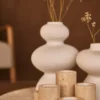 Waxinelichthouder cilinder Travertine M 6x7cm