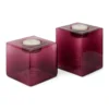 Waxinelichthouder Pia H10 cm burgundy