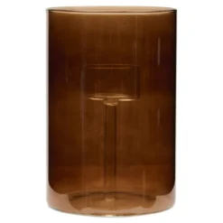 Waxinelichthouder Sia brown H15 cm