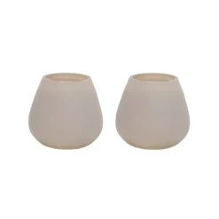 Waxinelichthouder Tasman XS Ø12,5 cm matte ivory - set van 2