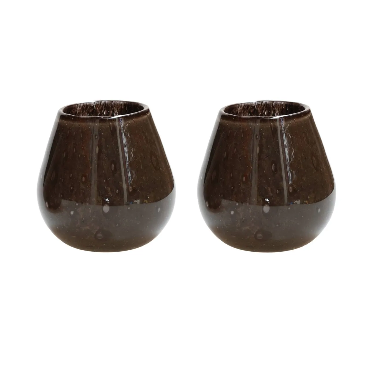 Waxinelichthouder Tasman XS Elite dark brown - set van 2