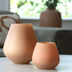 Waxinelichthouder Tasman XS Ø12,5 cm matte sand - set van 2