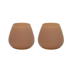Waxinelichthouder Tasman XS Ø12,5 cm matte sand - set van 2