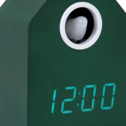 Wekker Koekoek LED Retro groen