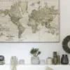 Wereldkaart metaal Nature