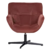 Wibo draaifauteuil mat velvet bruinrood [fsc]