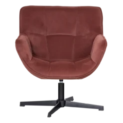Wibo draaifauteuil mat velvet bruinrood [fsc]