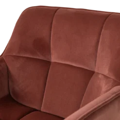 Wibo draaifauteuil mat velvet bruinrood [fsc]