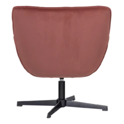 Wibo draaifauteuil mat velvet bruinrood [fsc]