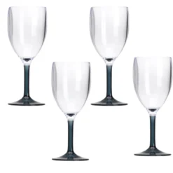 Wijnglas Goblet Smoke Acryl - set van 4