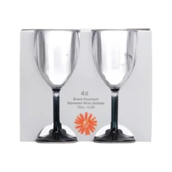 Wijnglas Goblet Smoke Acryl - set van 4