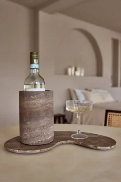 Wijnkoeler Titanium travertine