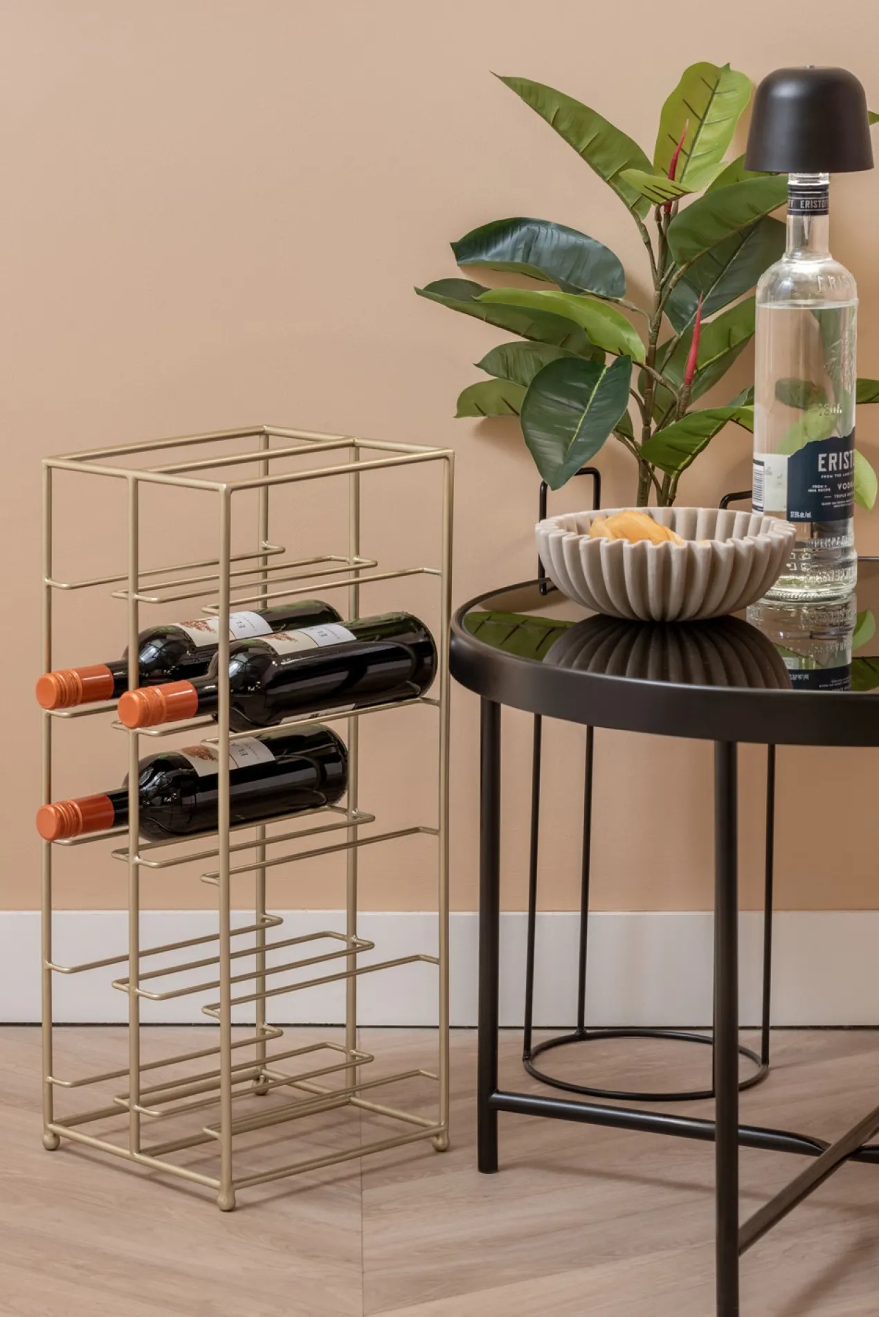 Wijnrek Dual Floor - Zwart