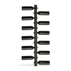 Wijnrek Vinova zwart 12 flessen 112 cm