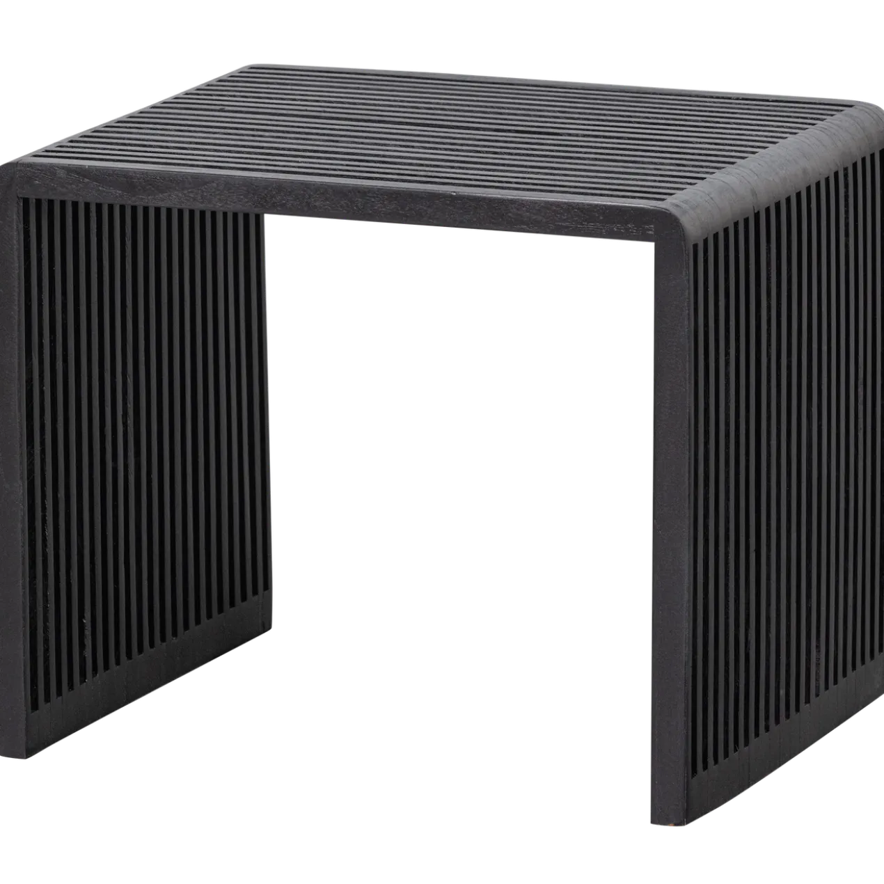 Willa bijzettafels recycled teak zwart - set van 2
