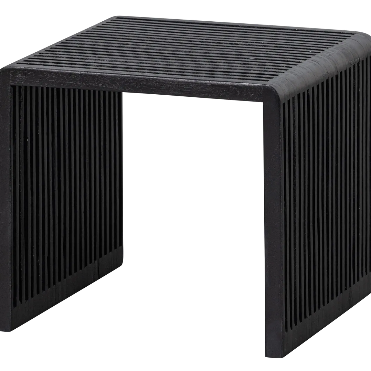 Willa bijzettafels recycled teak zwart - set van 2