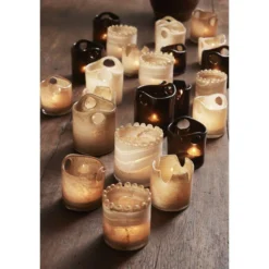 Windlicht Bruco glas beige