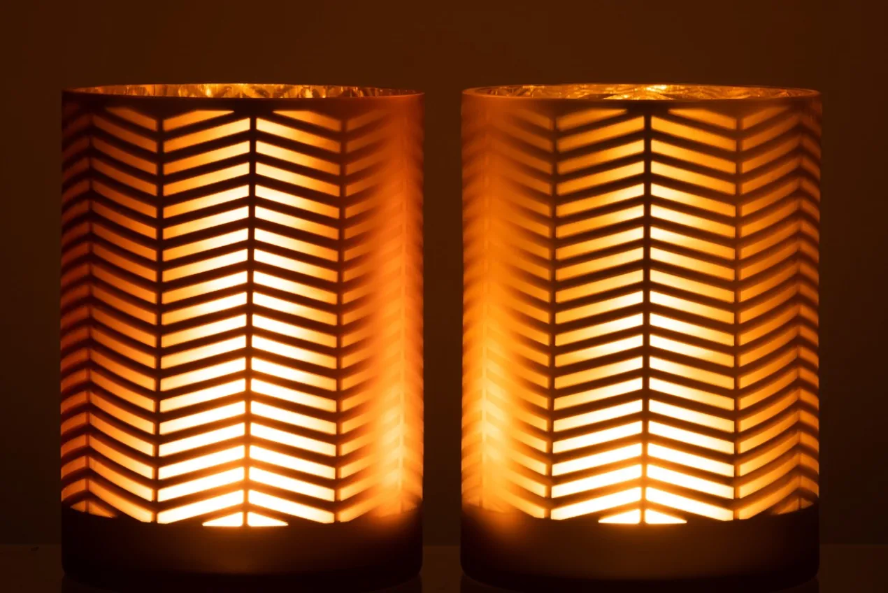 Windlicht ZigZag - set van 2 Windlicht ZigZag set van 2 stuks