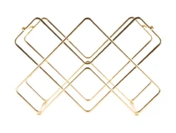 Wine rack Diamonds iron gold plated
