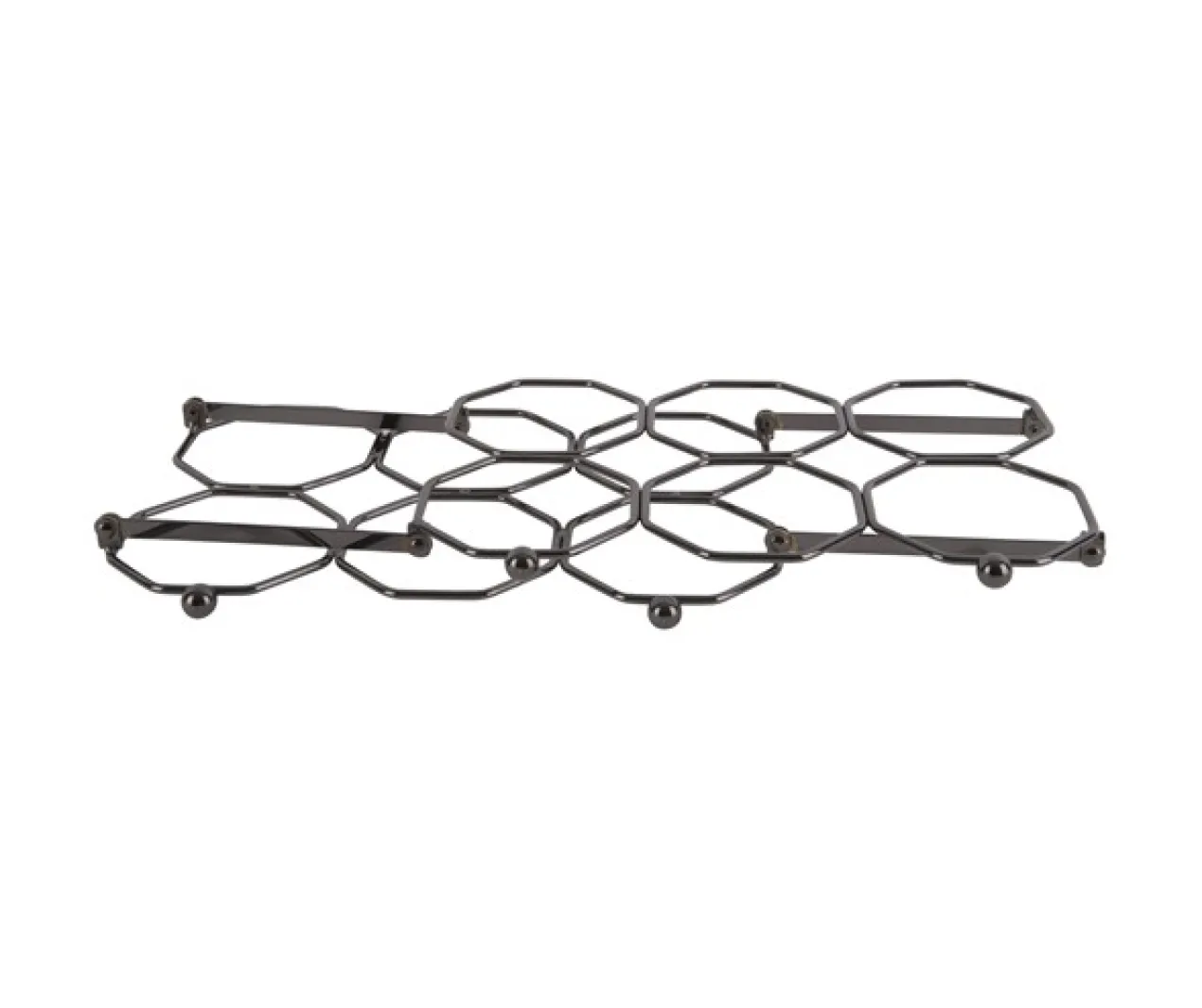 Wine rack Honeycomb foldable iron smokey grey