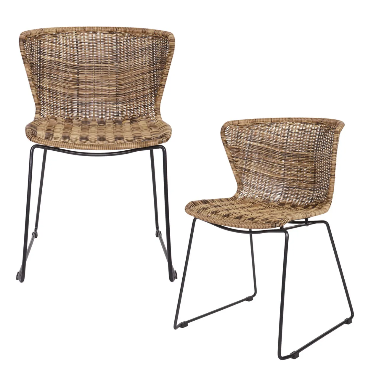 Wings tuinstoel wicker naturel - set van 2