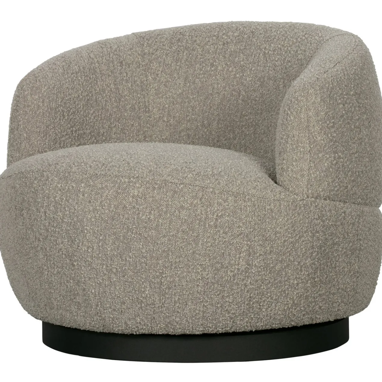 Woolly draaifauteuil boucle naturel melange