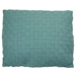 Woven seablue linnen kussen
