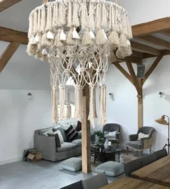 XXL Macramehanglamp Diameter 90 cm
