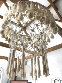 XXL Macramehanglamp Diameter 90 cm